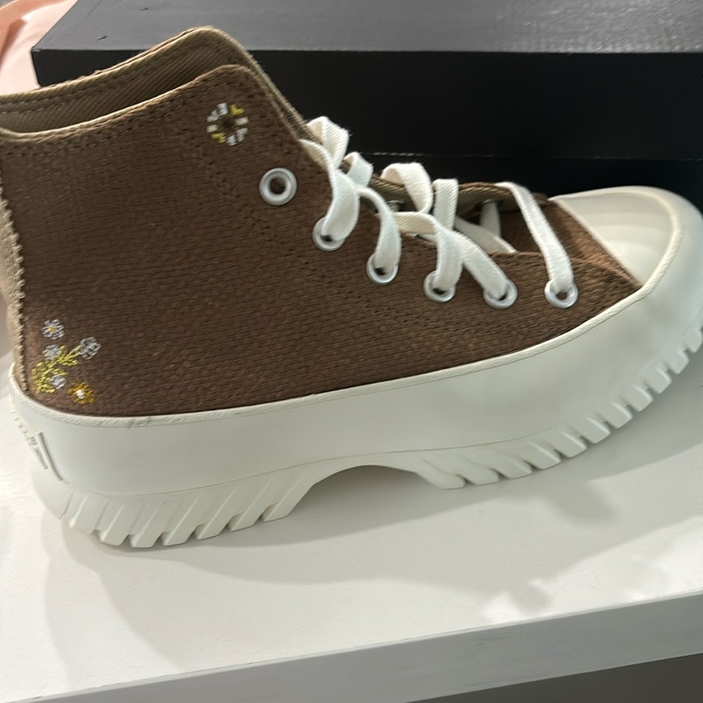 Brown Converse platforms